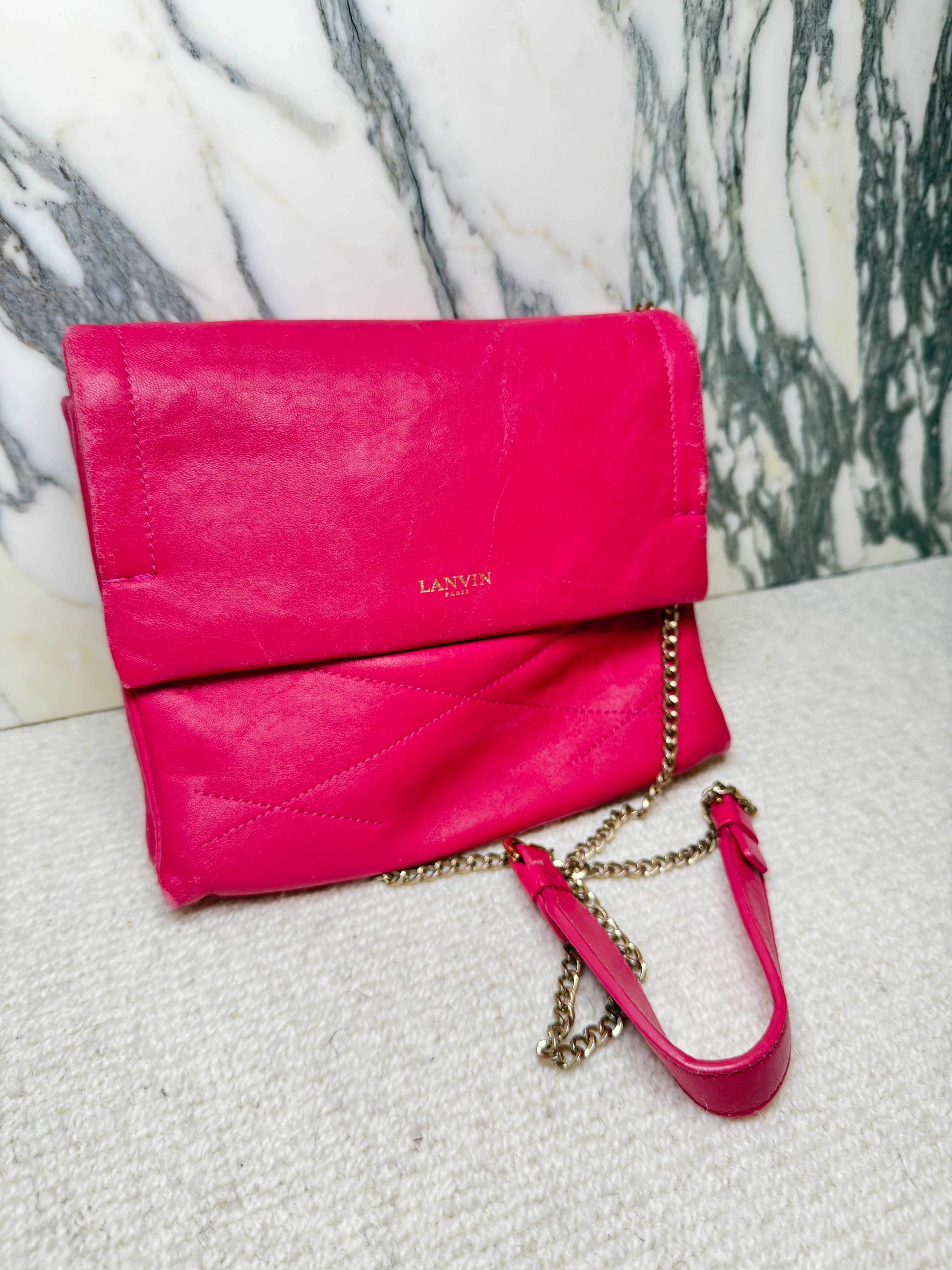 Lanvin Crossbody Bag Hot Pink