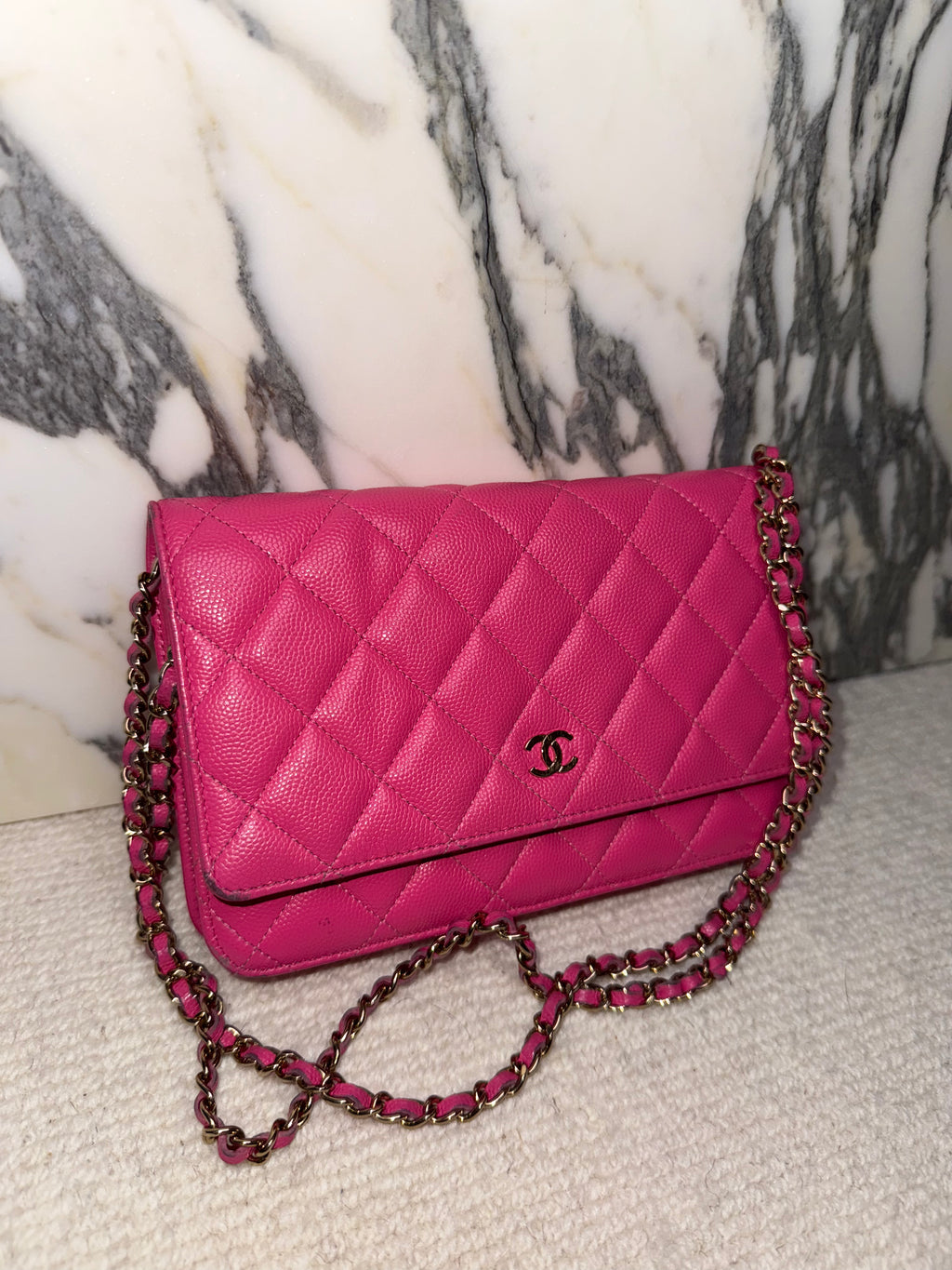 Chanel Wallet on Chain - Hot Pink
