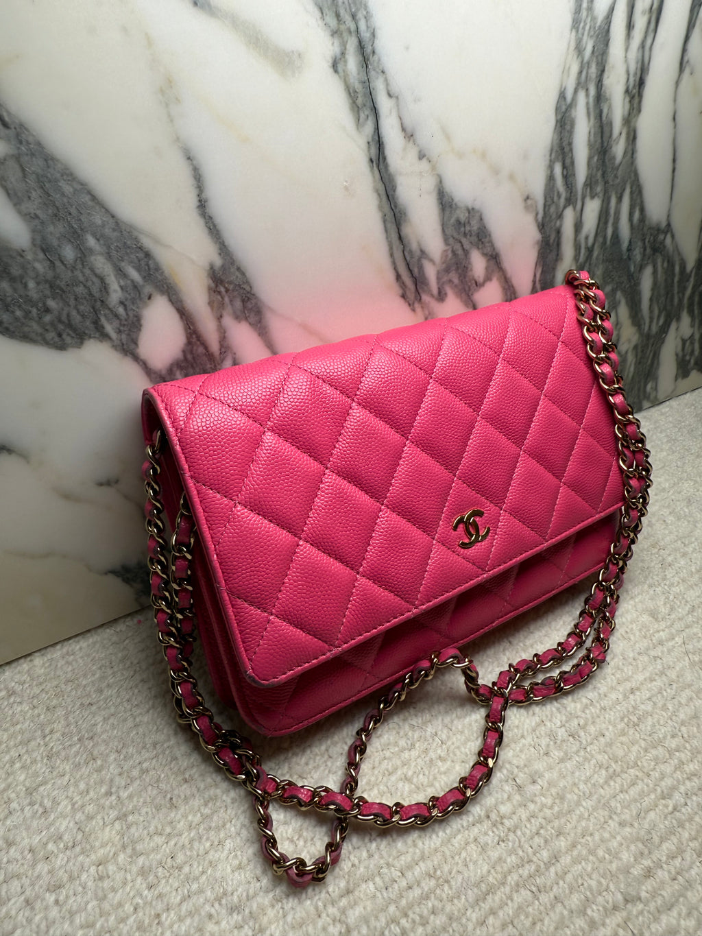 Chanel Wallet on Chain - Hot Pink