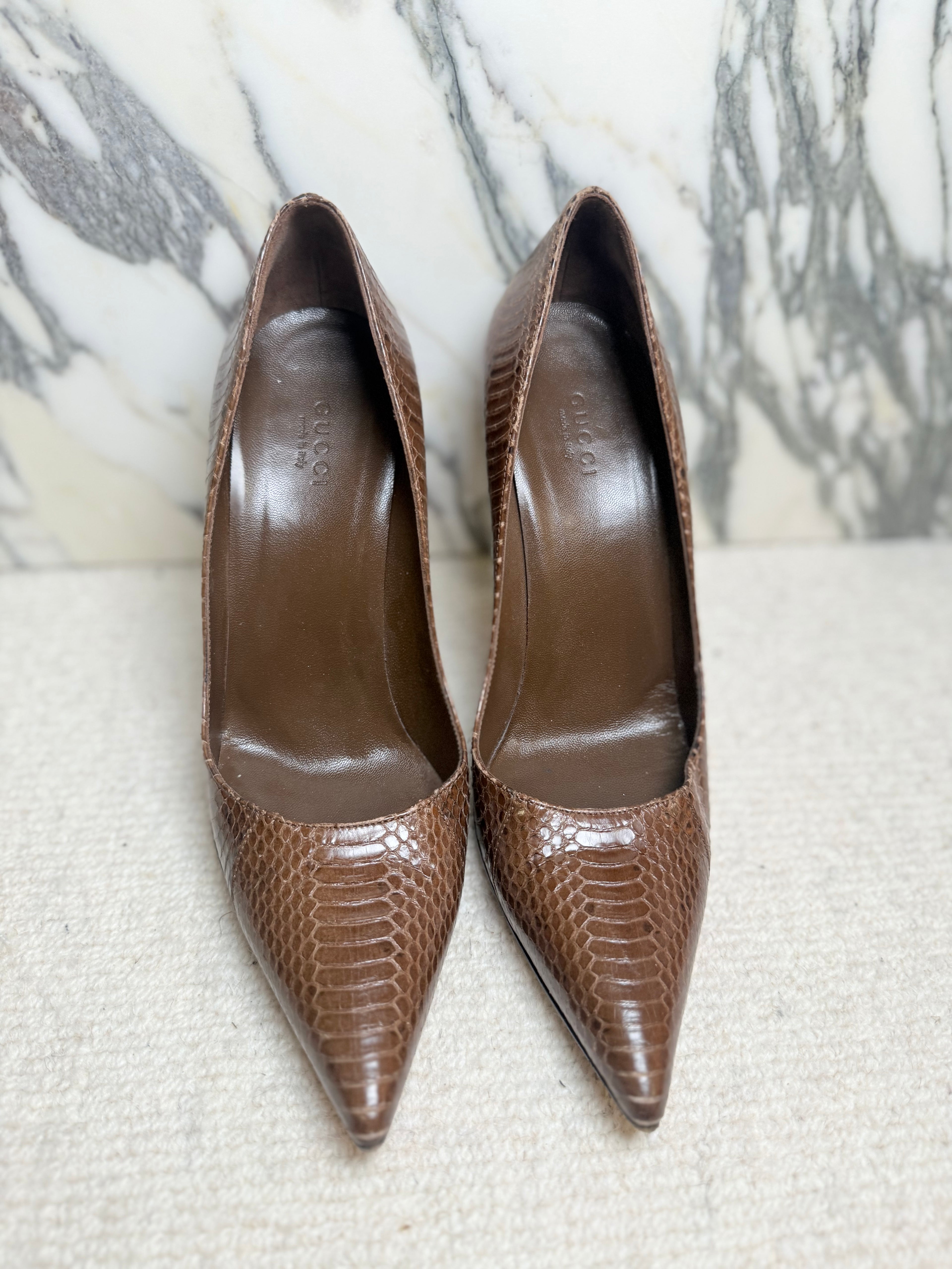 Gucci Python Heels, 38