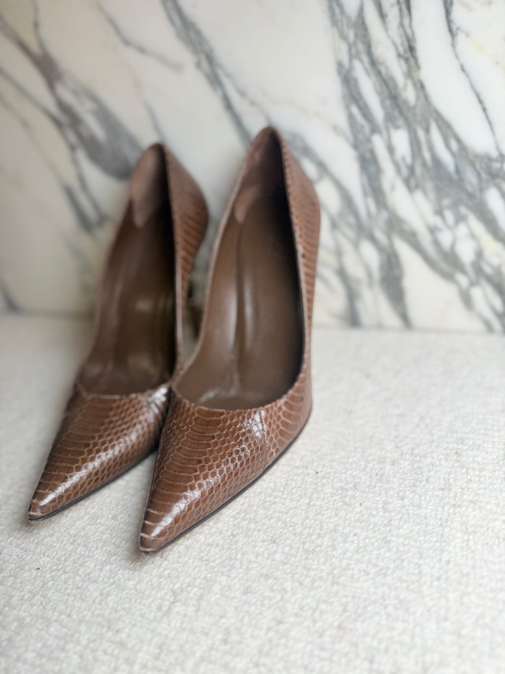 Gucci Python Heels, 38