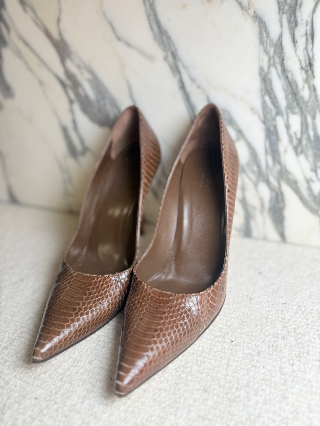 Gucci Python Heels, 38