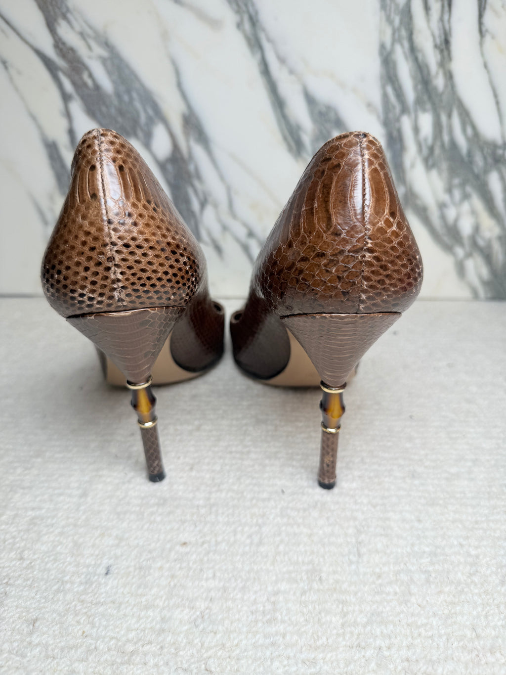 Gucci Python Heels, 38