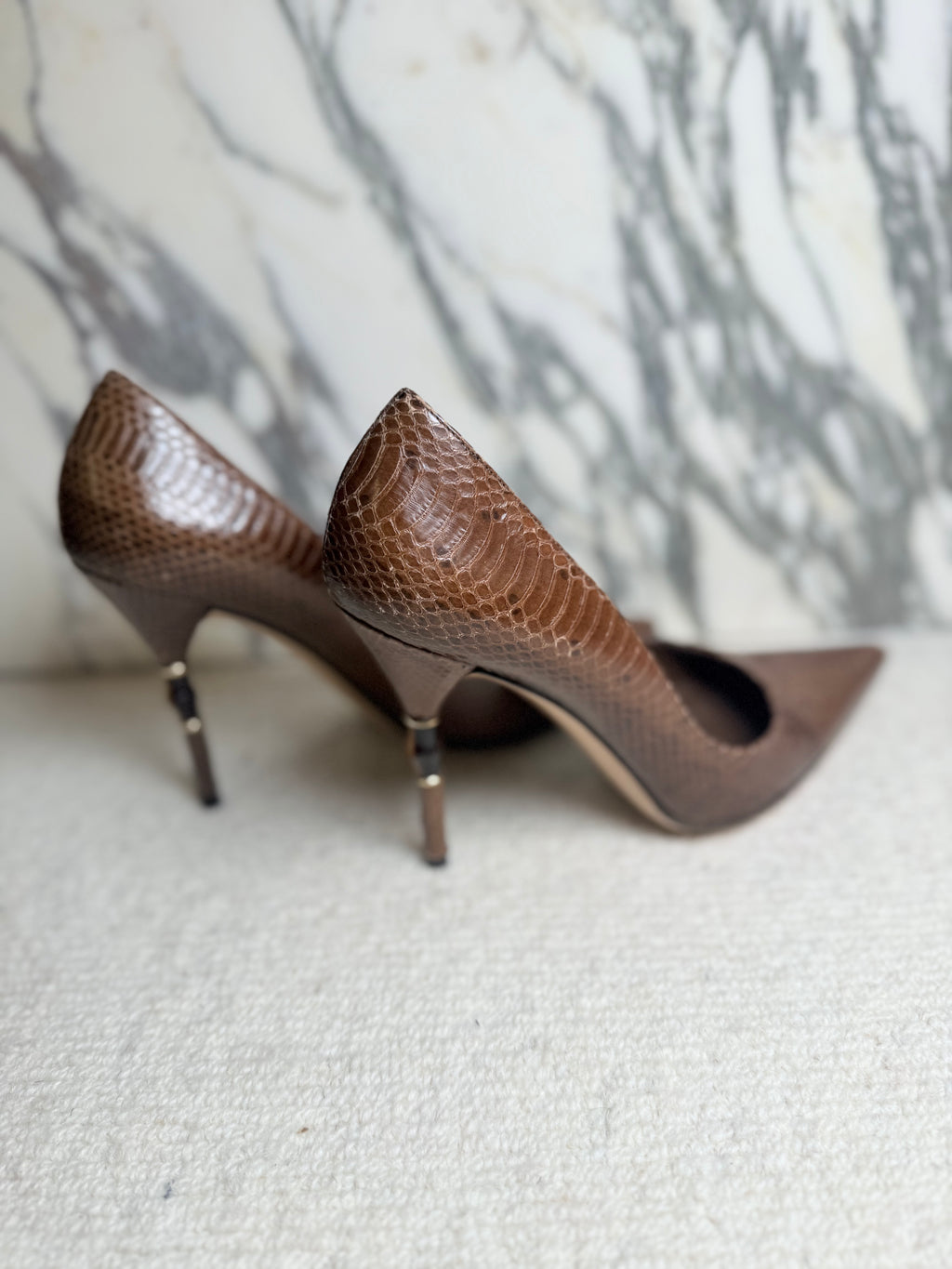 Gucci Python Heels, 38