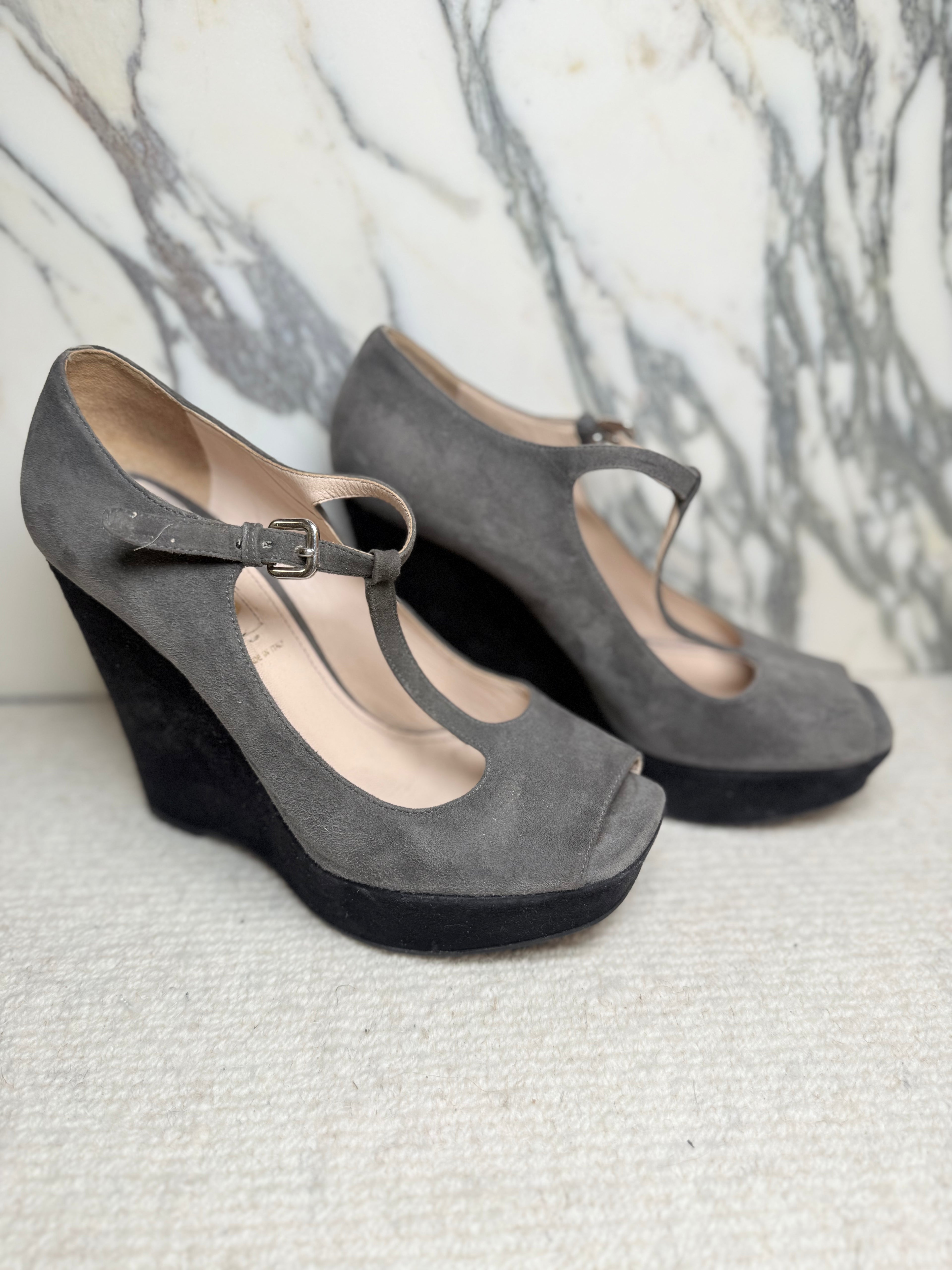 Prada Color Block Wedges, 37.5