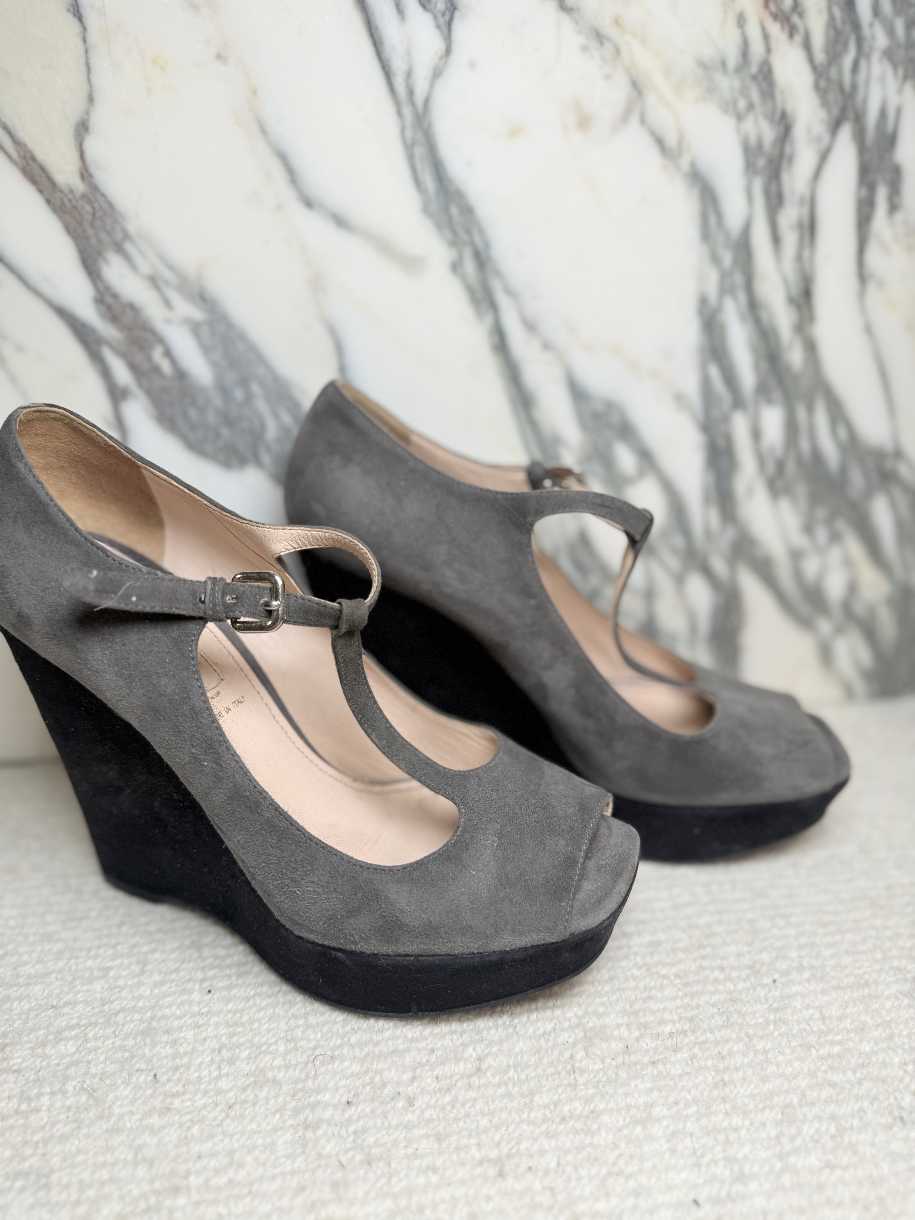 Prada Color Block Wedges, 37.5