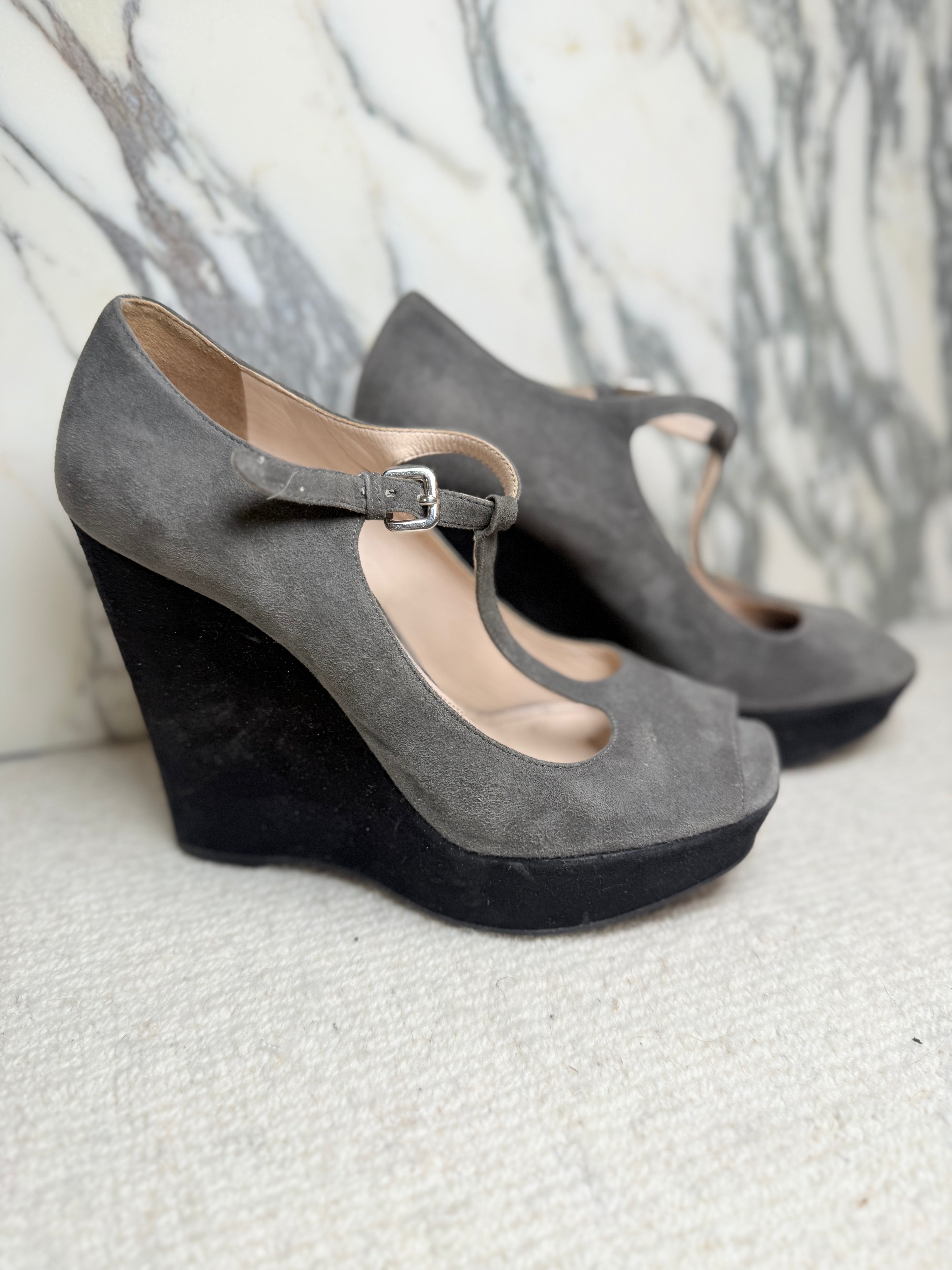 Prada Color Block Wedges, 37.5