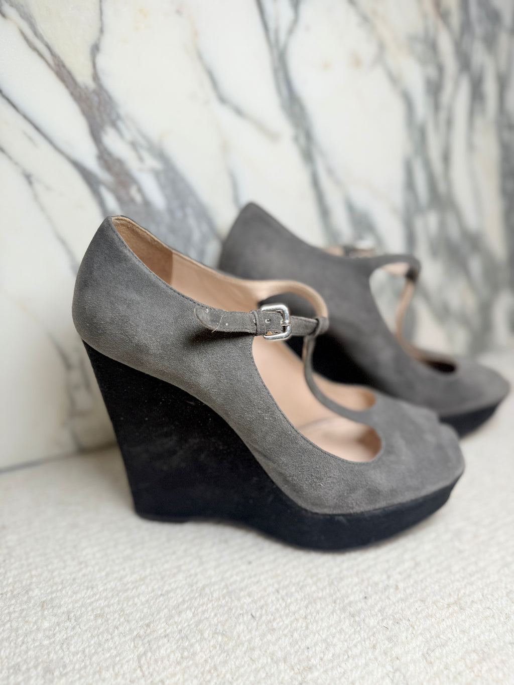 Prada Color Block Wedges, 37.5