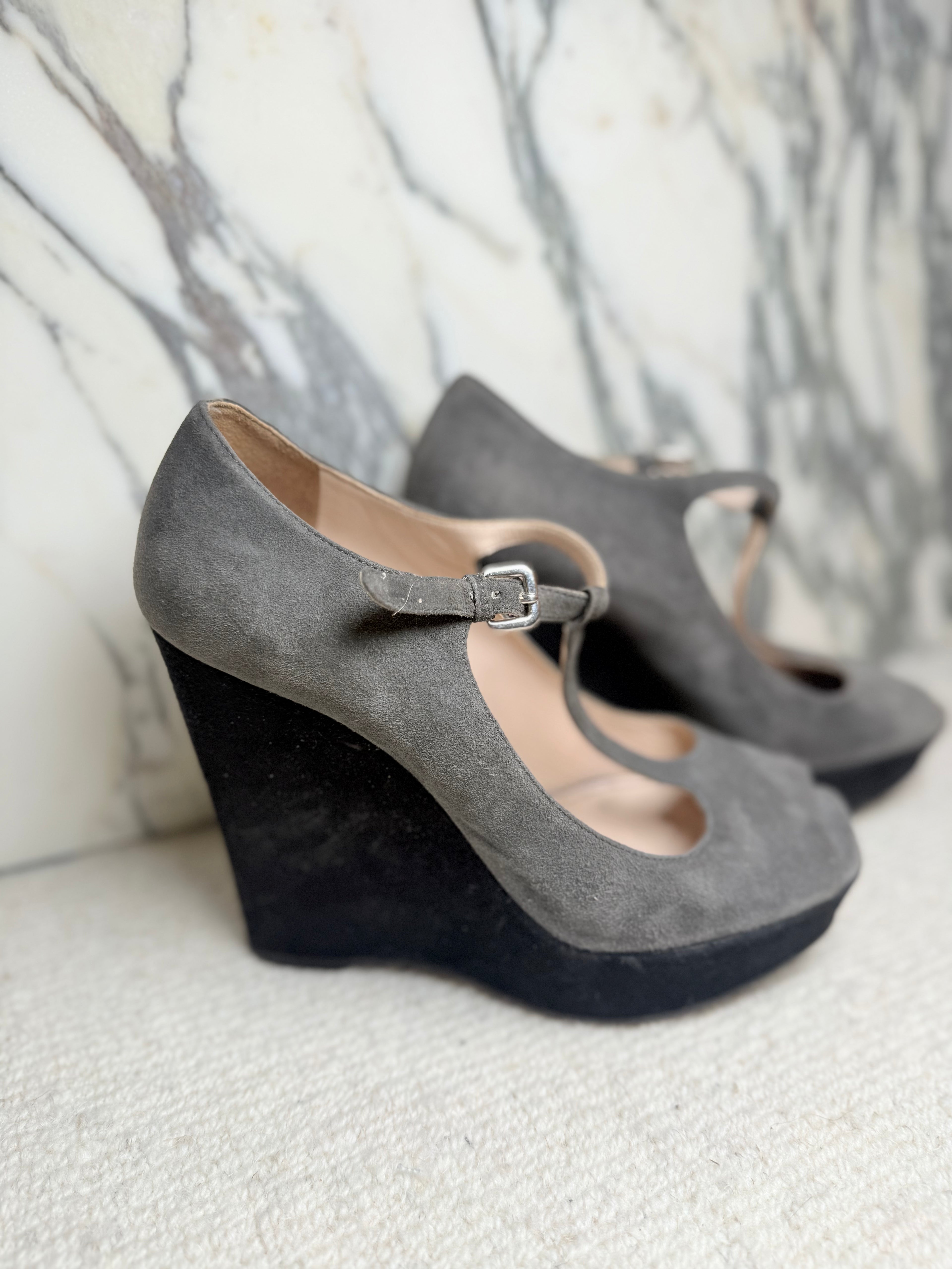 Prada Color Block Wedges, 37.5