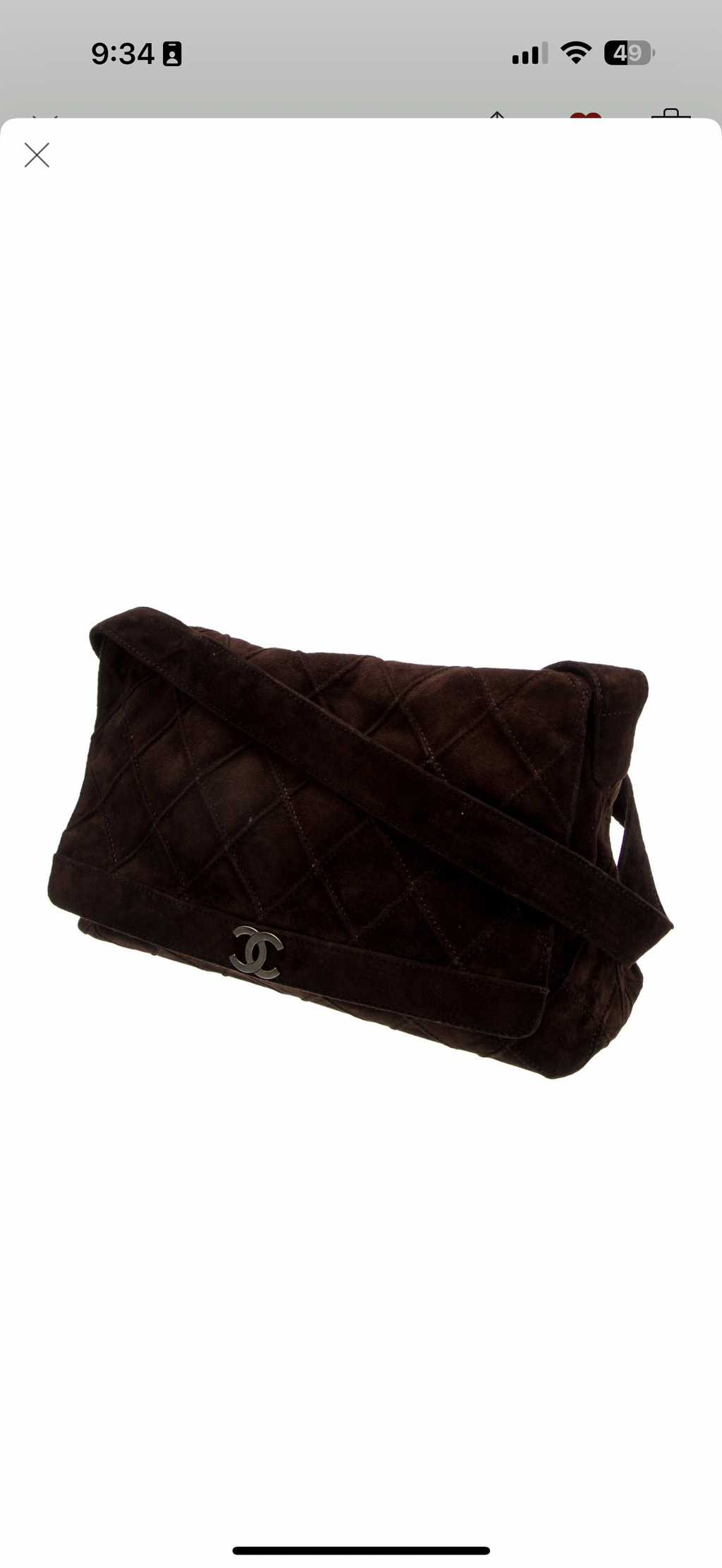 Chanel Brown Suede Shoulder Bag