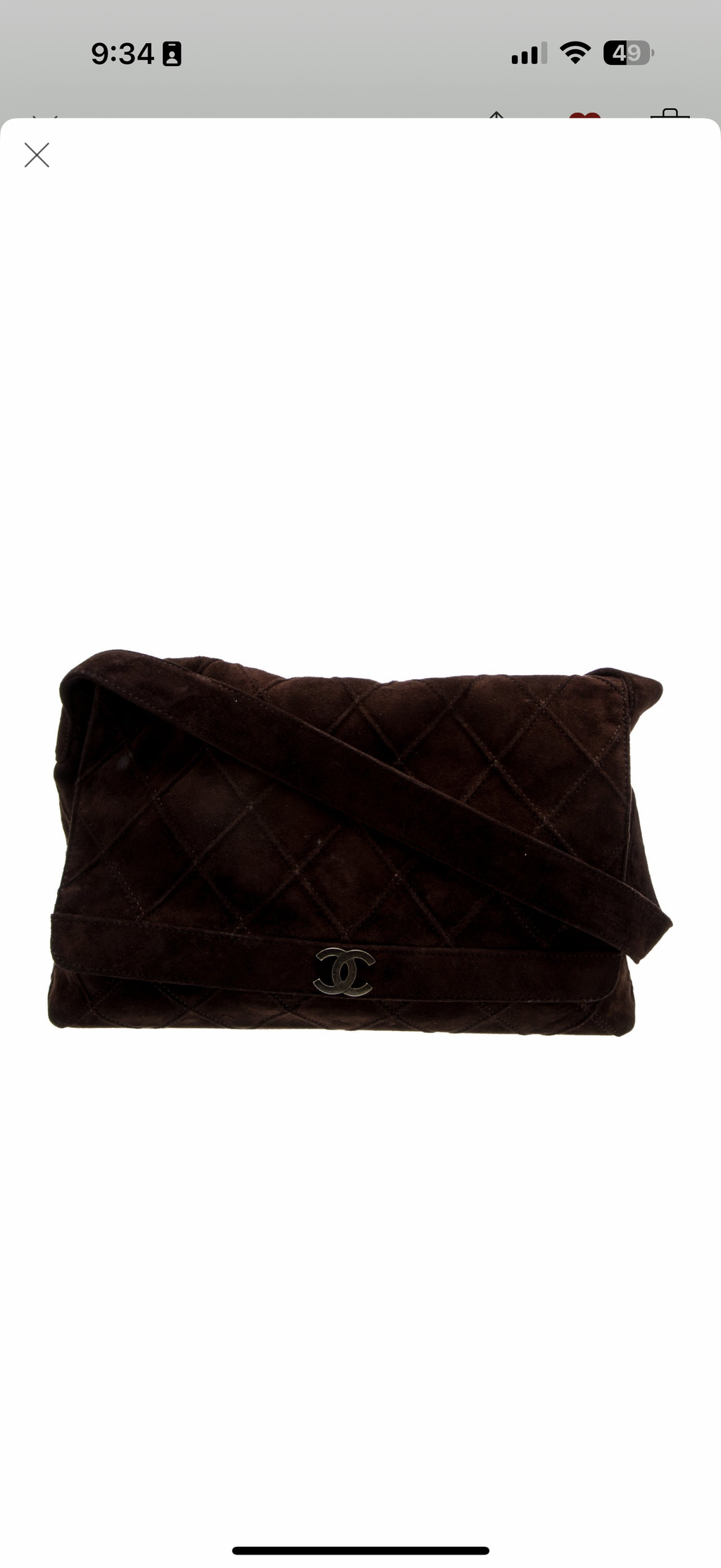 Chanel Brown Suede Shoulder Bag