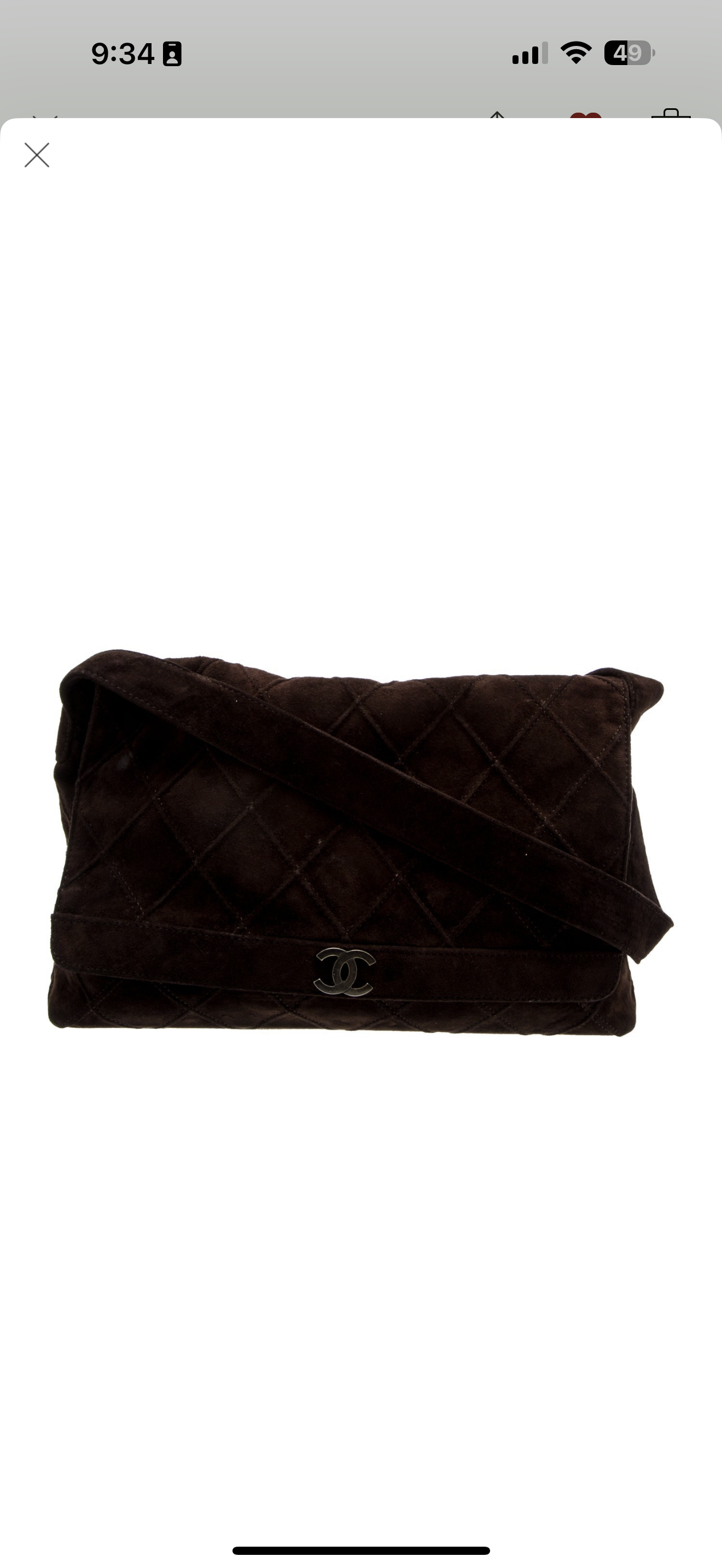 Chanel Brown Suede Shoulder Bag