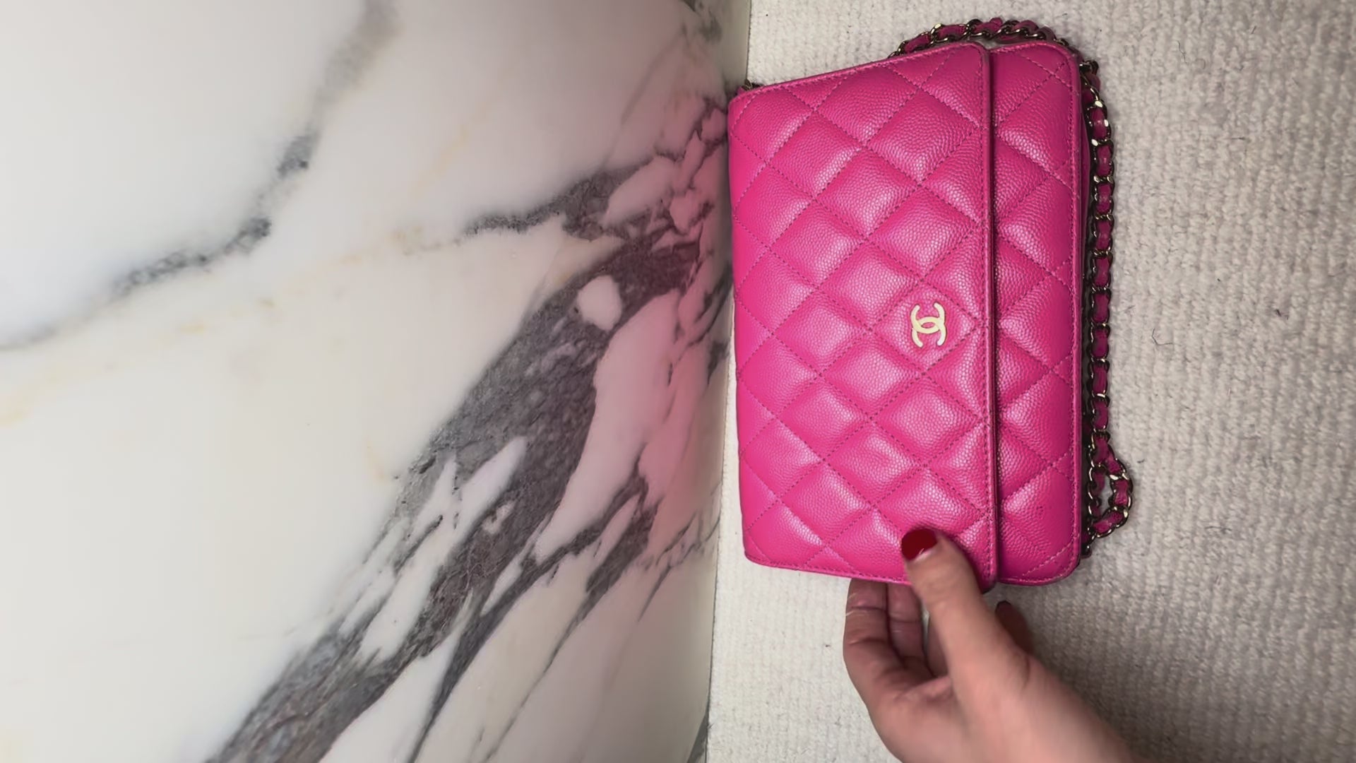 Chanel Wallet on Chain - Hot Pink